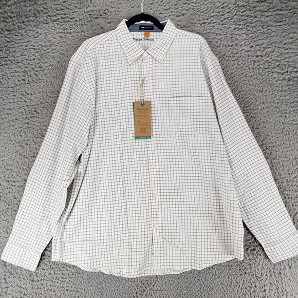Tailor Vintage Shirt Mens XXL White Long Sleeve Button Up *NWT* - Picture 1 of 9